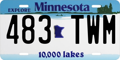 MN license plate 483TWM