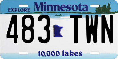 MN license plate 483TWN