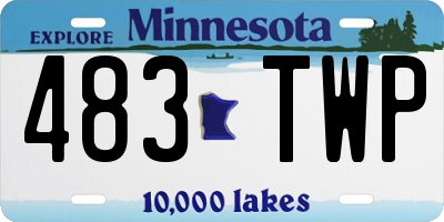 MN license plate 483TWP