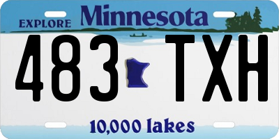 MN license plate 483TXH