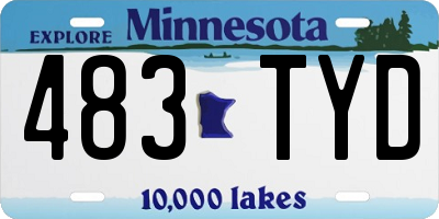 MN license plate 483TYD