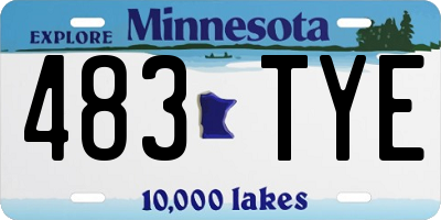 MN license plate 483TYE