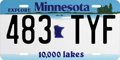 MN license plate 483TYF