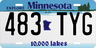 MN license plate 483TYG