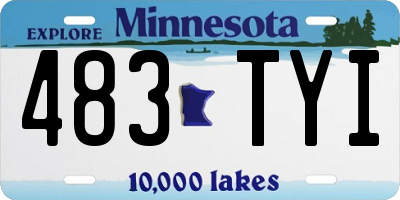 MN license plate 483TYI