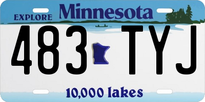 MN license plate 483TYJ