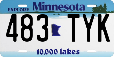 MN license plate 483TYK