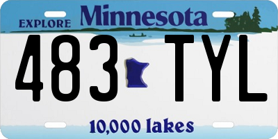 MN license plate 483TYL