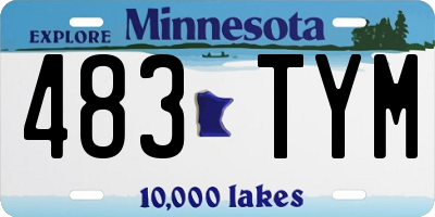 MN license plate 483TYM
