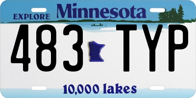MN license plate 483TYP
