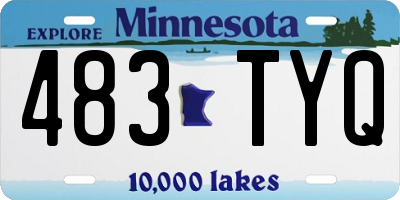 MN license plate 483TYQ