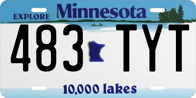 MN license plate 483TYT
