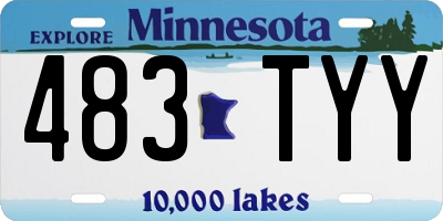 MN license plate 483TYY
