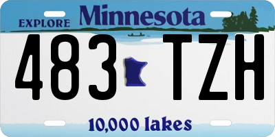 MN license plate 483TZH