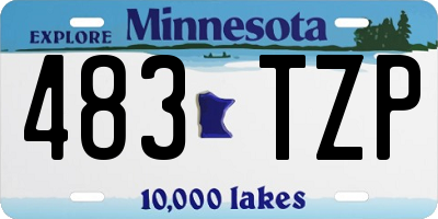 MN license plate 483TZP