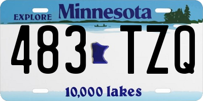 MN license plate 483TZQ