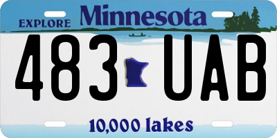 MN license plate 483UAB