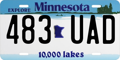 MN license plate 483UAD