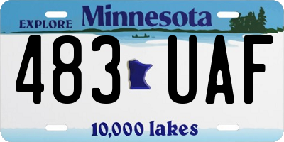 MN license plate 483UAF
