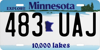 MN license plate 483UAJ