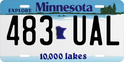 MN license plate 483UAL