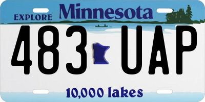 MN license plate 483UAP