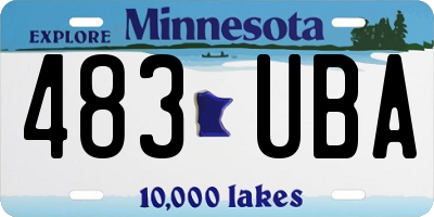 MN license plate 483UBA