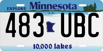 MN license plate 483UBC
