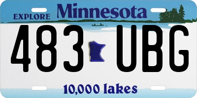MN license plate 483UBG