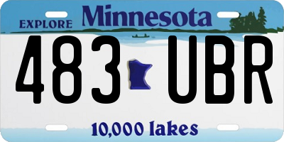 MN license plate 483UBR