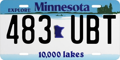 MN license plate 483UBT