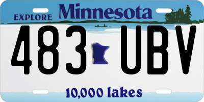 MN license plate 483UBV