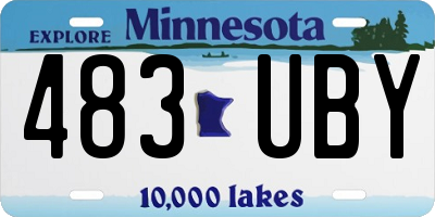 MN license plate 483UBY