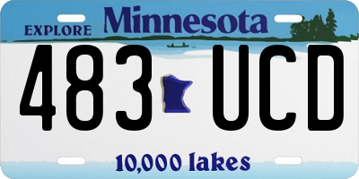 MN license plate 483UCD