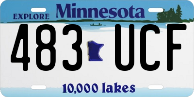 MN license plate 483UCF