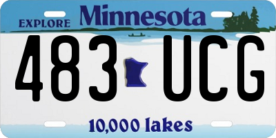 MN license plate 483UCG