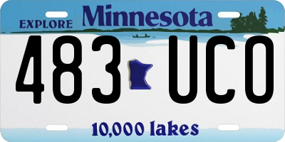 MN license plate 483UCO