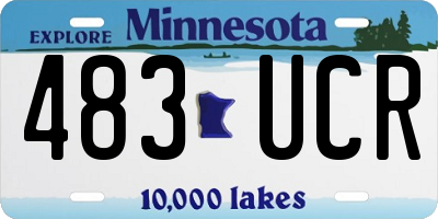 MN license plate 483UCR