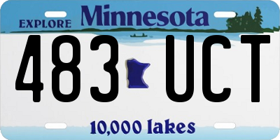 MN license plate 483UCT