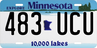 MN license plate 483UCU