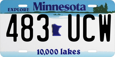 MN license plate 483UCW