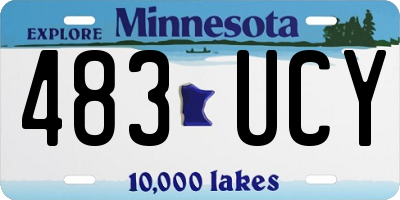 MN license plate 483UCY