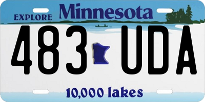 MN license plate 483UDA