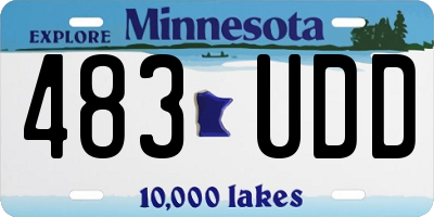 MN license plate 483UDD