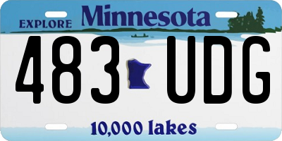 MN license plate 483UDG