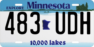 MN license plate 483UDH