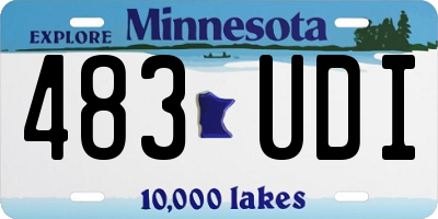 MN license plate 483UDI