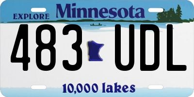 MN license plate 483UDL