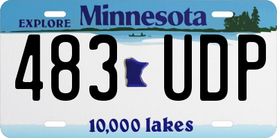 MN license plate 483UDP