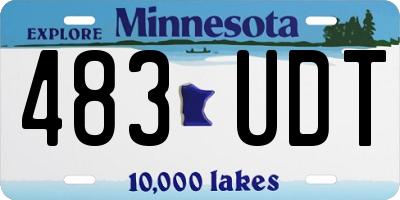 MN license plate 483UDT